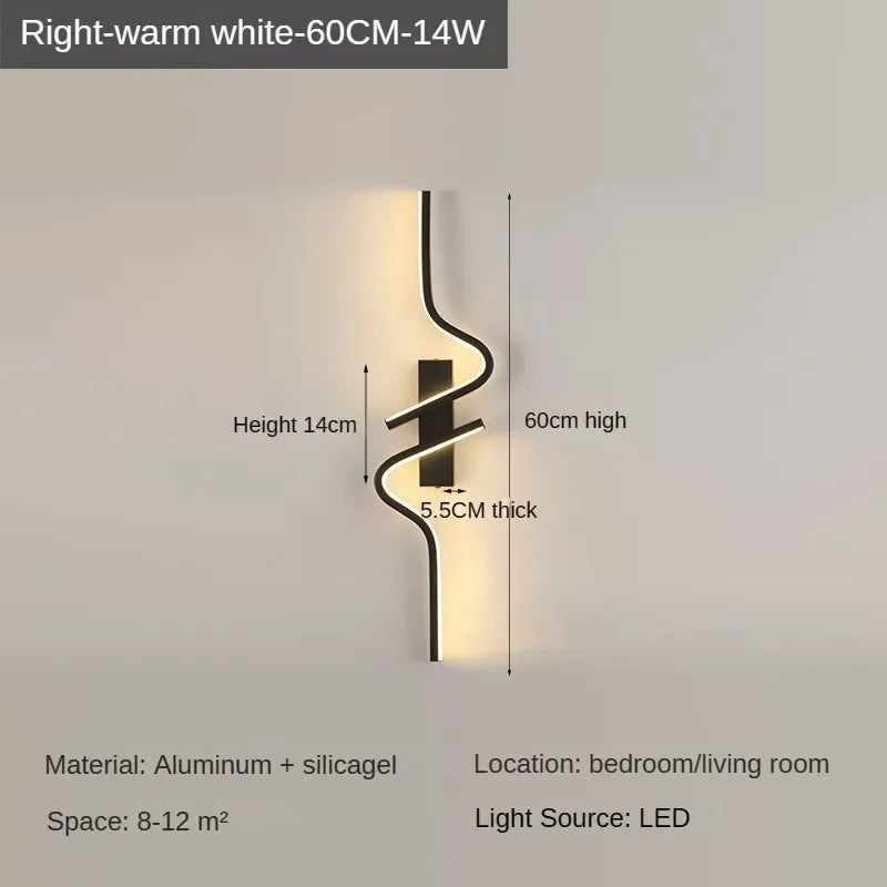 Moderne Minimalistische Streifen Led Wandlampe Schlafzimmerlichter Für Nachttisch Wand Sconces Led Licht Wohnzimmer TV Sofa Hintergrund Wandlampe