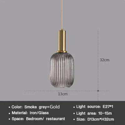 Moderne Nordische Glas Pendelleuchte – Einzelkopf LED Hängeleuchte für Esszimmer, Schlafzimmer, Café und Studium – Weiß, Grün, Cognac & Mehr