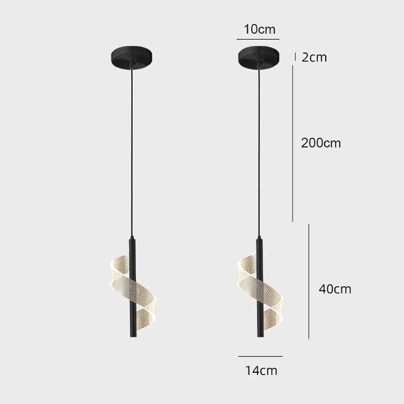 Nordic LED Pendelleuchte – Moderne Hängelampe für Wohnzimmer, Schlafzimmer, Esstisch und Flur – Goldene Acrylschirm, Innenraumdekoration