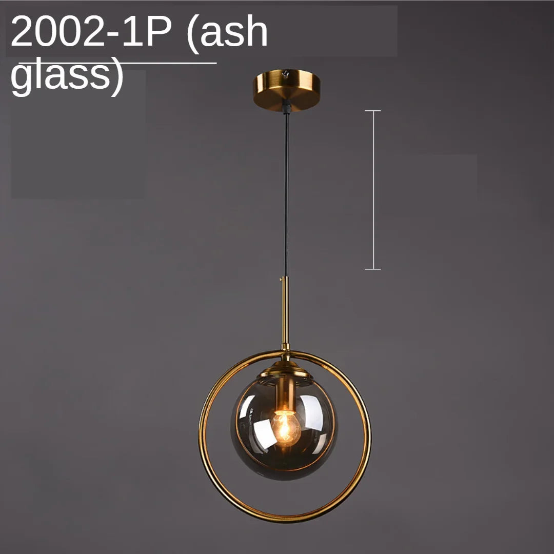 Moderne Glas Pendelleuchten für Schlafzimmer Nachttisch Badezimmer Hängelampe Deckenleuchten Hotel Restaurant Dekoration Ring
