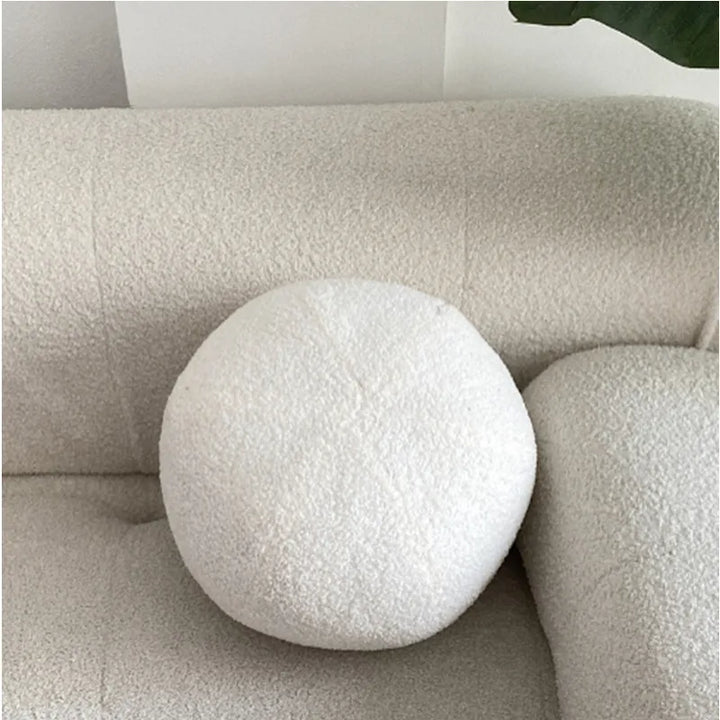Nordic Bouclé Abstract Kissen – Minimalistisches Plüschkissen