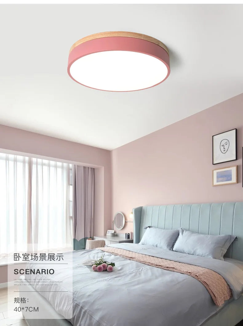 Moderne LED-Deckenleuchte – 27W Aufbaumontage mit warmen, kalten und natürlichen Lichtoptionen für Wohnzimmer, Schlafzimmer und Küche