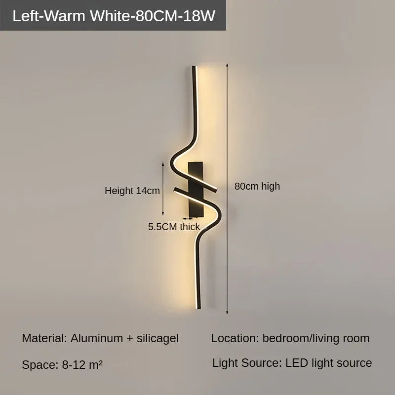 Moderne Minimalistische Streifen Led Wandlampe Schlafzimmerlichter Für Nachttisch Wand Sconces Led Licht Wohnzimmer TV Sofa Hintergrund Wandlampe