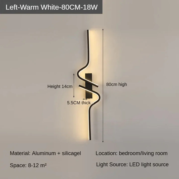 Moderne Minimalistische Streifen Led Wandlampe Schlafzimmerlichter Für Nachttisch Wand Sconces Led Licht Wohnzimmer TV Sofa Hintergrund Wandlampe