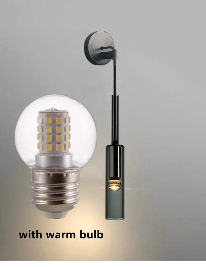 Moderne LED Wandleuchte – Buntglas- und Eisenarmatur für Wohnzimmer, Schlafzimmer, Küche und Badezimmer – Stilvolle Wandmontagebeleuchtung für die Wohnungseinrichtung
