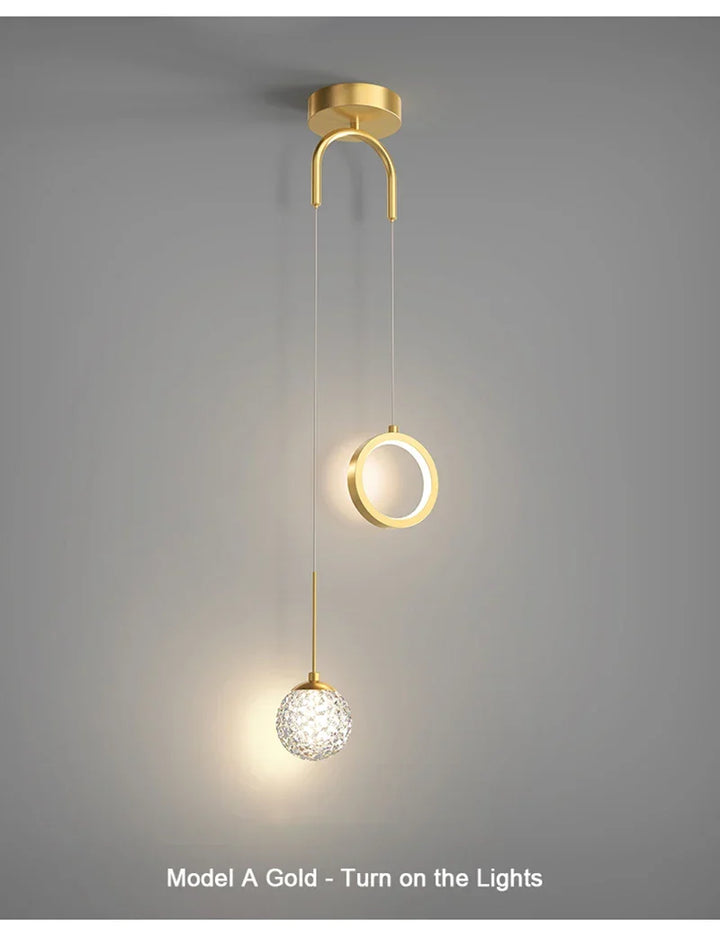 Moderne LED-Pendelleuchte – 2-Wege Innenhängelampe für Wohnzimmer, Schlafzimmer, Esstisch mit einstellbaren 3 Lichtfarben