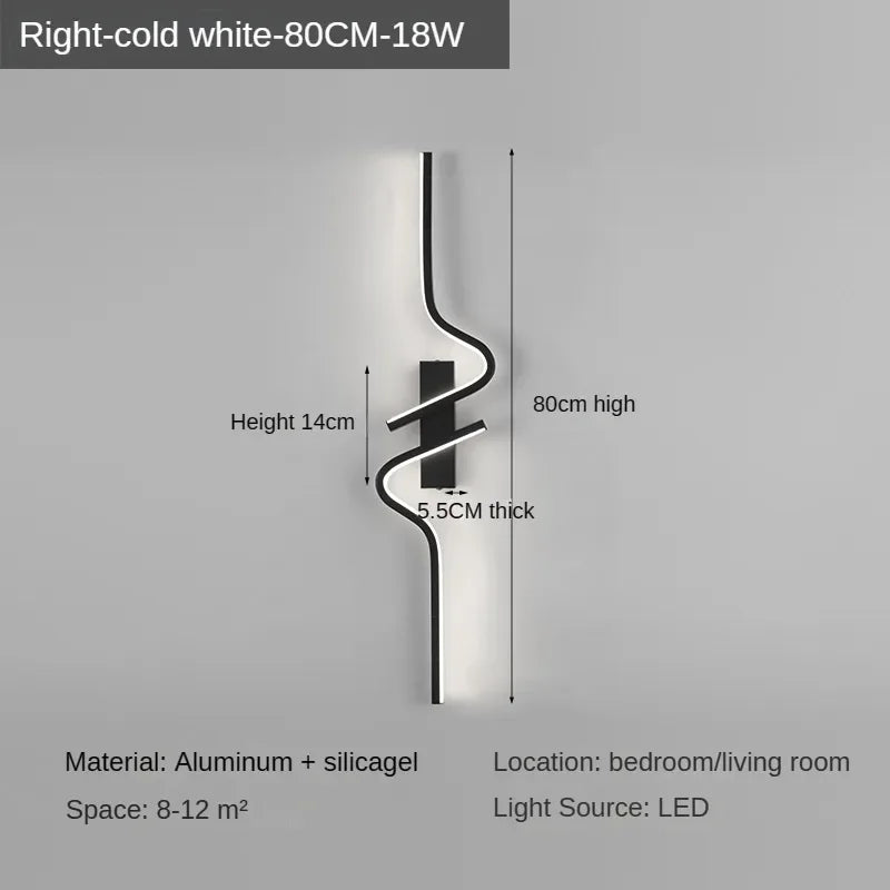 Moderne Minimalistische Streifen Led Wandlampe Schlafzimmerlichter Für Nachttisch Wand Sconces Led Licht Wohnzimmer TV Sofa Hintergrund Wandlampe