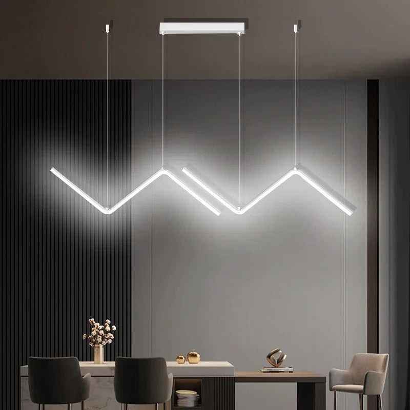 Moderne LED-Pendelleuchte – Intelligente Fernbedienung mit einstellbarer Helligkeit & Farbtemperatur für Esszimmer, Wohnzimmer und Schlafzimmer