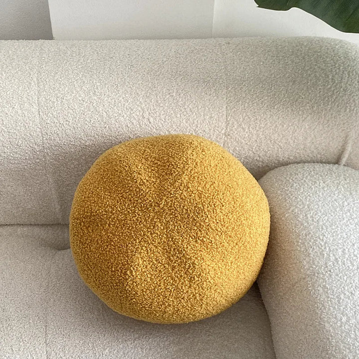 Nordic Bouclé Abstract Kissen – Minimalistisches Plüschkissen