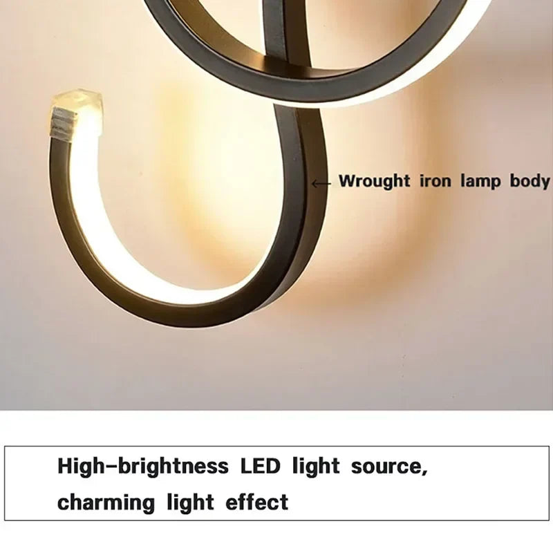 Moderne LED Wandleuchte - Musikalische Note Wandlampe für Schlafzimmer, Wohnzimmer und Büro, Berührung Ein/Aus, Auf- und Abwärts Lichtrichtung, Innenraum Dekoration