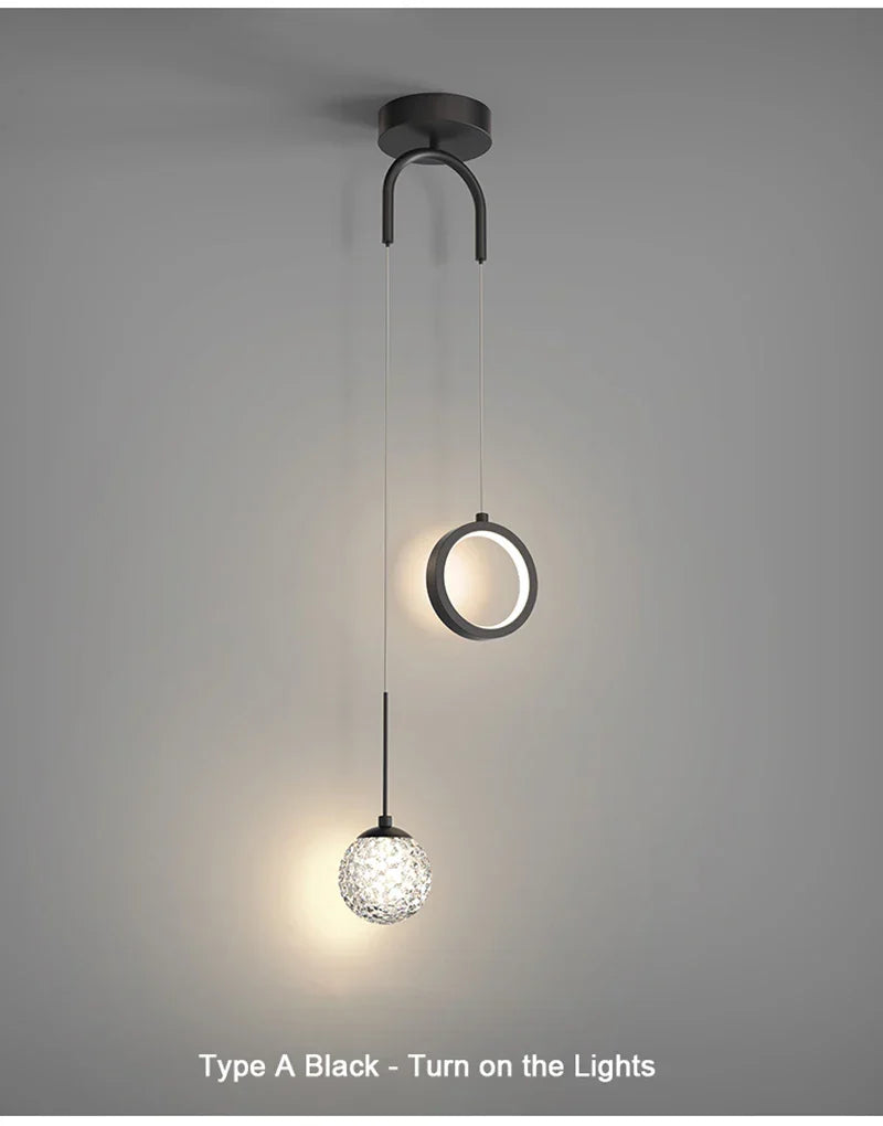 Moderne LED-Pendelleuchte – 2-Wege Innenhängelampe für Wohnzimmer, Schlafzimmer, Esstisch mit einstellbaren 3 Lichtfarben