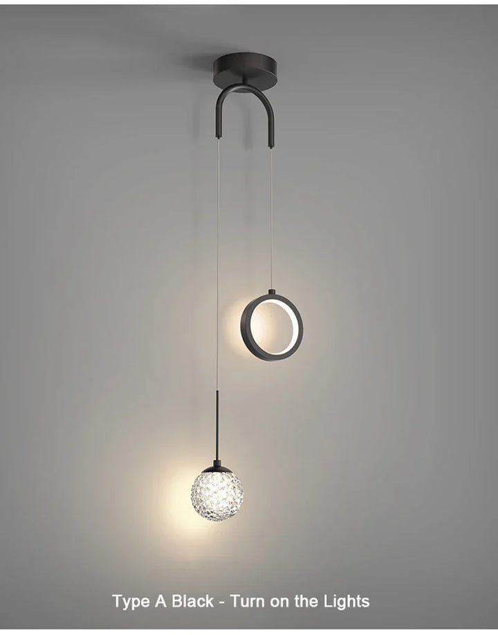 Moderne LED-Pendelleuchte – 2-Wege Innenhängelampe für Wohnzimmer, Schlafzimmer, Esstisch mit einstellbaren 3 Lichtfarben