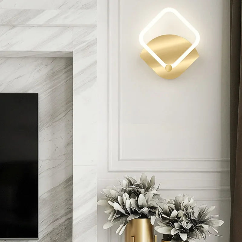 Moderne nordische LED-Wandlampe – Elegante Ringlichtleuchte für Schlafzimmer, Wohnzimmer und Hotelausstattung