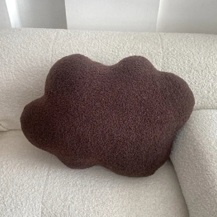 Nordic Bouclé Abstract Kissen – Minimalistisches Plüschkissen
