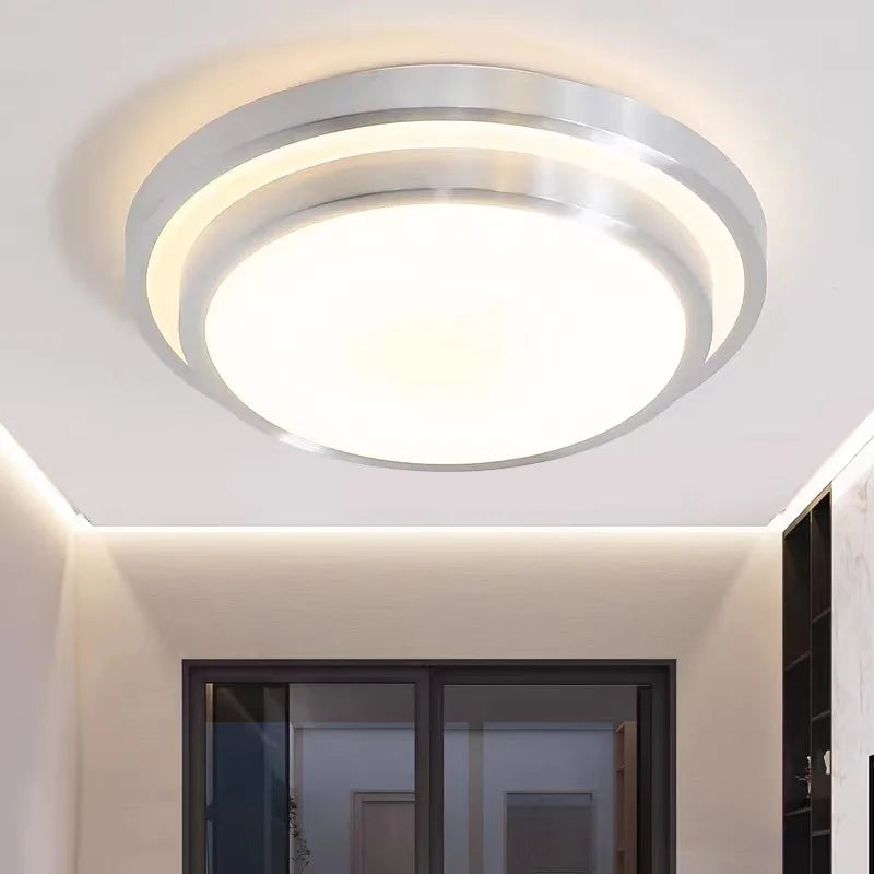 Moderne LED-Deckenleuchte - Doppelschichtige runde Aluminiumfernbedienungslampe für Schlafzimmer, Esszimmer, Wohnzimmer Dekor
