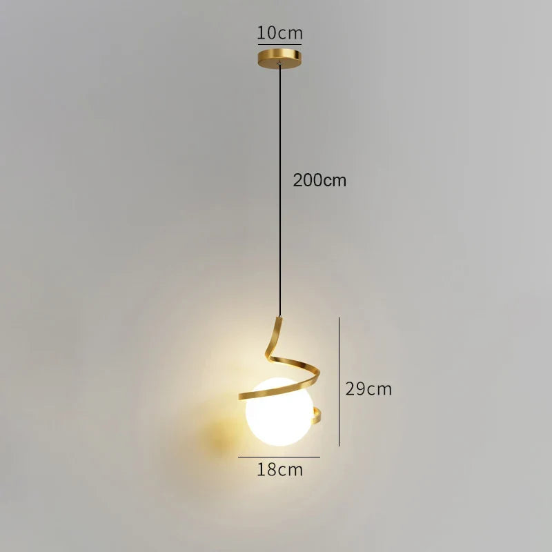Nordic Glass LED Pendelleuchte – 3-Farben-Temperatur, 1-Wege-Hängeleuchte für Esszimmer, Schlafzimmer und Wohnzimmer Dekor (5-10 qm Abdeckung)