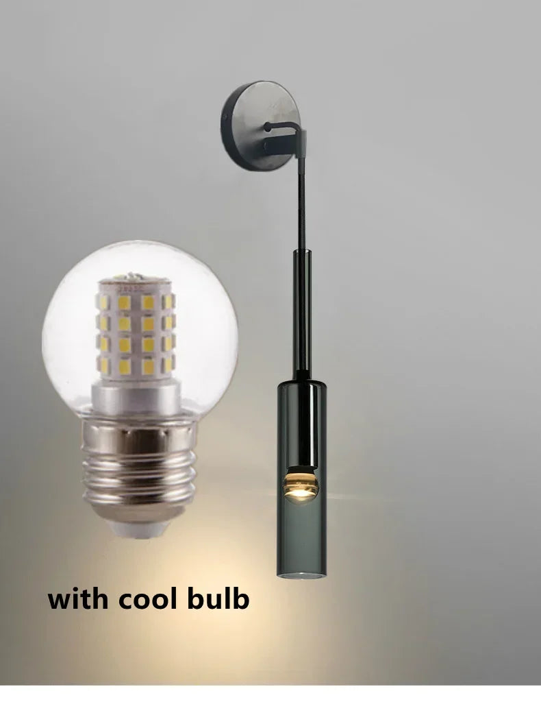 Moderne LED Wandleuchte – Buntglas- und Eisenarmatur für Wohnzimmer, Schlafzimmer, Küche und Badezimmer – Stilvolle Wandmontagebeleuchtung für die Wohnungseinrichtung