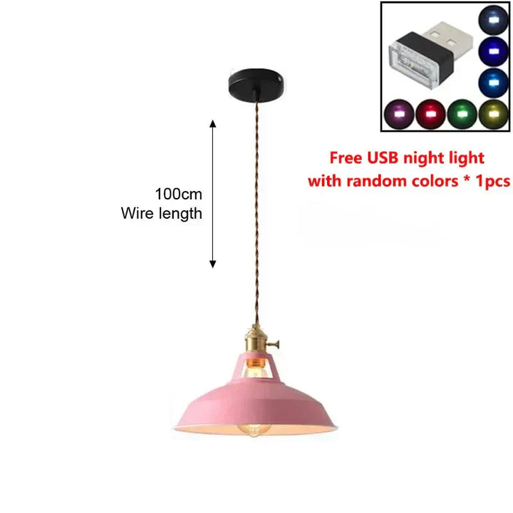 LED Eisen Kronleuchter Pendelleuchte - Vintage Hängelampe