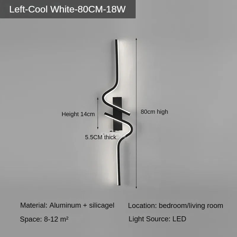 Moderne Minimalistische Streifen Led Wandlampe Schlafzimmerlichter Für Nachttisch Wand Sconces Led Licht Wohnzimmer TV Sofa Hintergrund Wandlampe
