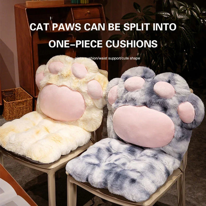 Gemütliches Katzenpfoten-Plüschsitzkissen