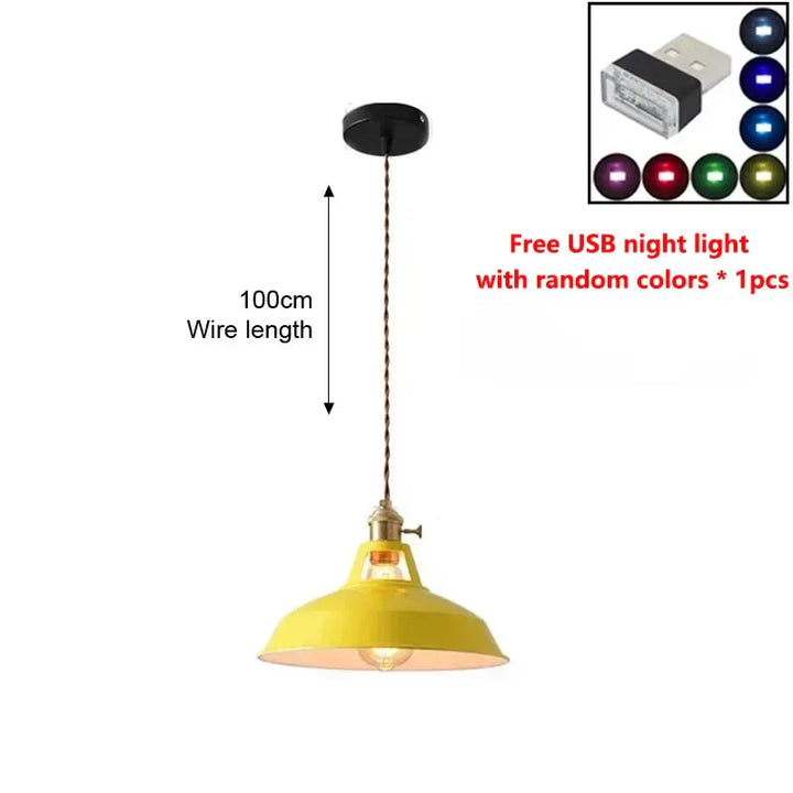 LED Eisen Kronleuchter Pendelleuchte - Vintage Hängelampe