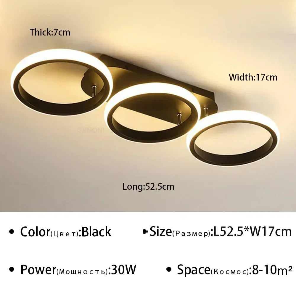 Moderne LED-Deckenleuchte Kronleuchter – Stilvolle Multi-Head-Ringlicht für Schlafzimmer, Wohnzimmer, Flur, Esszimmer und Innenräume