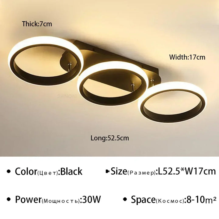 Moderne LED-Deckenleuchte Kronleuchter – Stilvolle Multi-Head-Ringlicht für Schlafzimmer, Wohnzimmer, Flur, Esszimmer und Innenräume
