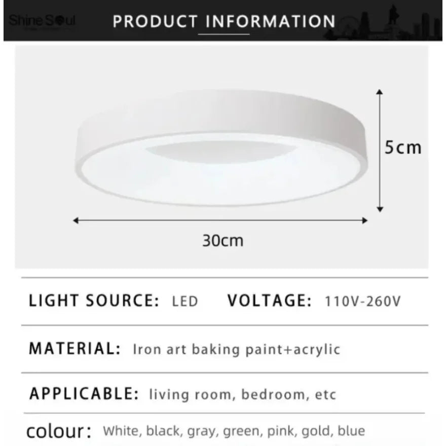 Moderne Macaron LED Deckenleuchte – Verstellbares kreisförmiges Design mit Fernbedienung und Dimmung für Schlafzimmer, Wohnzimmer und Flur