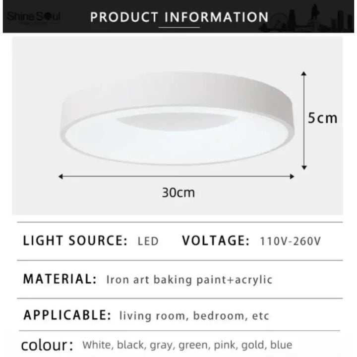 Moderne Macaron LED Deckenleuchte – Verstellbares kreisförmiges Design mit Fernbedienung und Dimmung für Schlafzimmer, Wohnzimmer und Flur