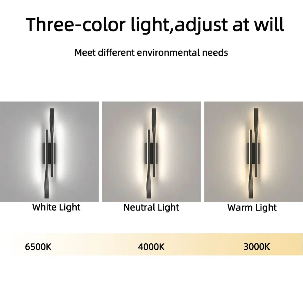 Moderne LED Langstreifen Wandlampe – Luxuriöse kreative Nachttisch- und Wohnzimmerlampe, einfaches nordisches Design für Schlafzimmer, TV-Wand und Innenraumbemalung