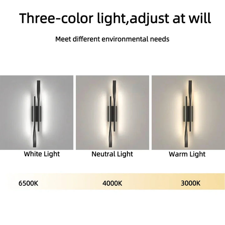 Moderne LED Langstreifen Wandlampe – Luxuriöse kreative Nachttisch- und Wohnzimmerlampe, einfaches nordisches Design für Schlafzimmer, TV-Wand und Innenraumbemalung
