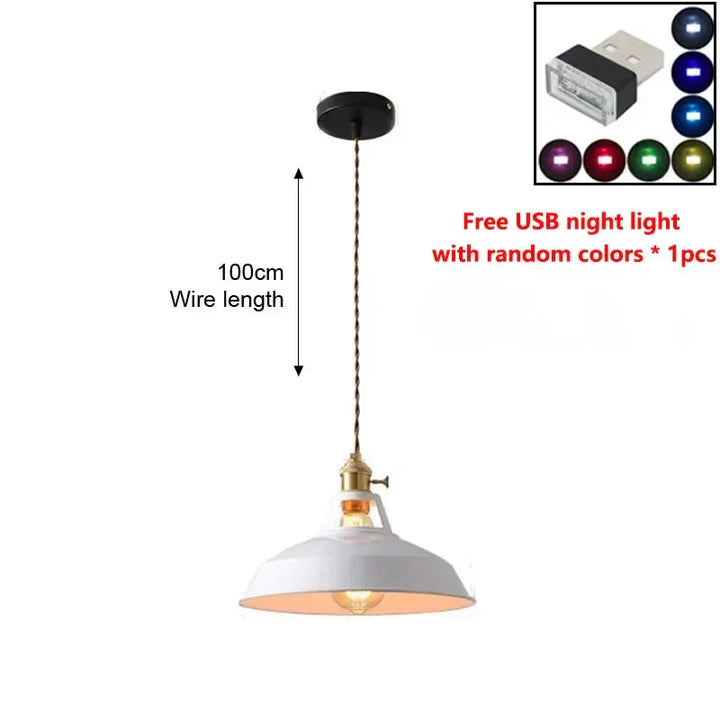 LED Eisen Kronleuchter Pendelleuchte - Vintage Hängelampe