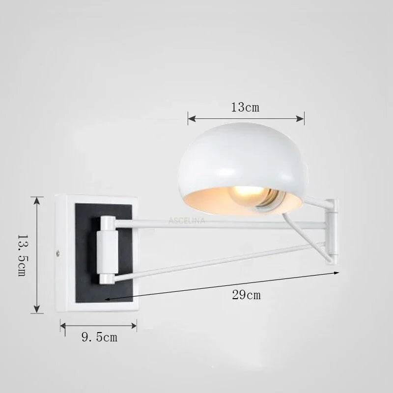 Moderne Faltbare LED Wandleuchte – Rückziehbare augenfreundliche Wandleuchte für Schlafzimmer, Arbeitszimmer, Wohnzimmer und Badezimmer
