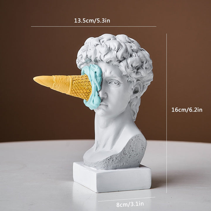 David Figurine mit Eiscreme Heimdekorationsskulptur