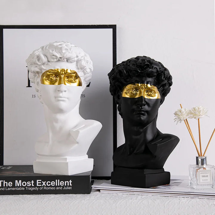 Europäische Wohnkultur David Kopf Harz Statuen Statuen Wohnkultur Moderne abstrakte Kunst Büste Skulptur Kunst Skizze Praxis