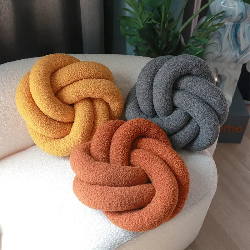 Nordic Cotton Boucle Knoten Kissen
