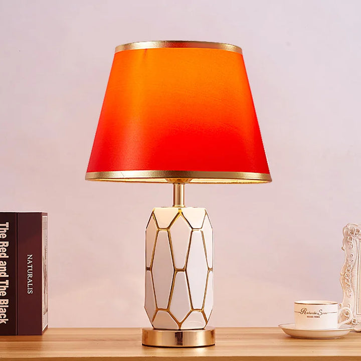 Amerikanische Keramik Tischlampe - Schlichte moderne Schlafzimmer Nachttischlampe für das Wohnzimmer, warme Hochzeitszimmer dekorative Lampe