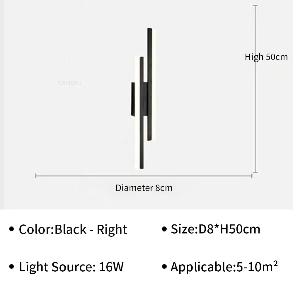 Moderne LED Wandleuchte – Stilvolle Wandleuchte für Wohnzimmer, Treppen, Schlafzimmer und Flur Innenbeleuchtung
