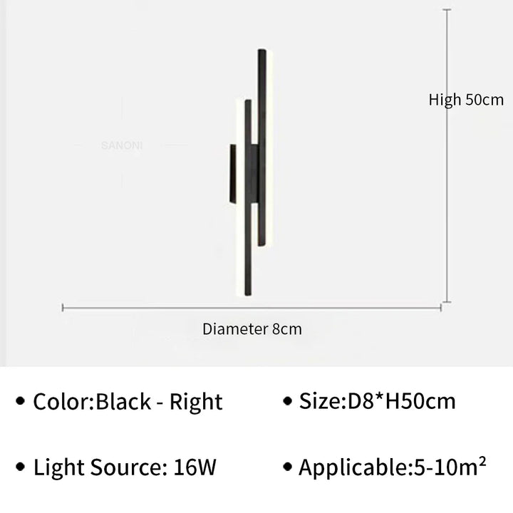 Moderne LED Wandleuchte – Stilvolle Wandleuchte für Wohnzimmer, Treppen, Schlafzimmer und Flur Innenbeleuchtung