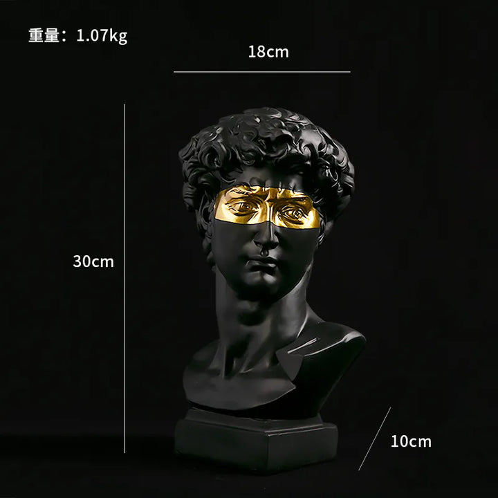 Europäische Wohnkultur David Kopf Harz Statuen Statuen Wohnkultur Moderne abstrakte Kunst Büste Skulptur Kunst Skizze Praxis