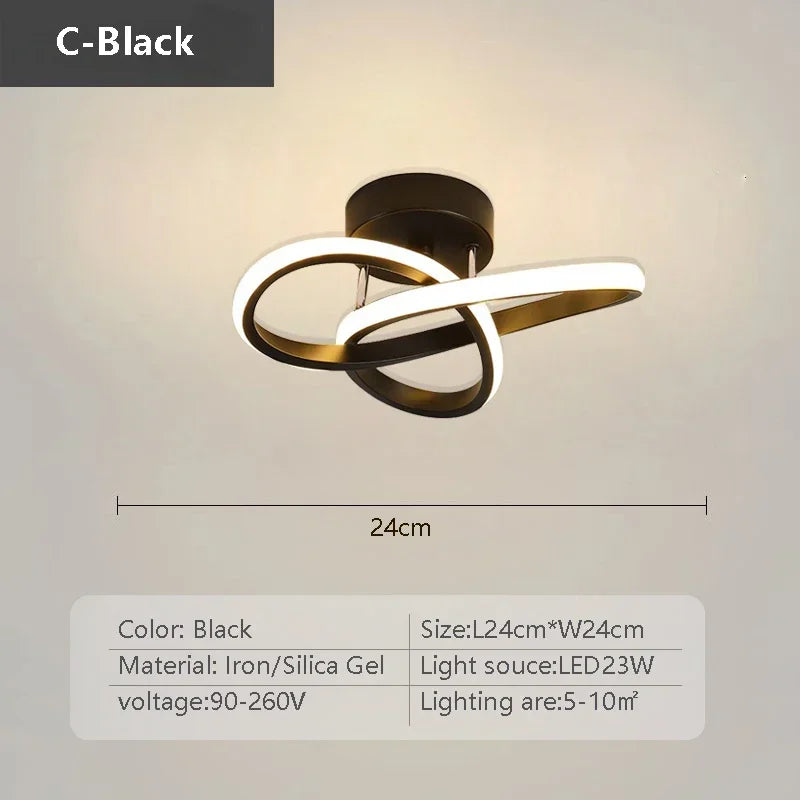 Moderne LED-Deckenleuchte – Minimalistische Linienleuchte für Flur, Eingangsbereich, Gang, Treppe und Innendekoration – AC-betrieben, LED-Glühbirne inklusive