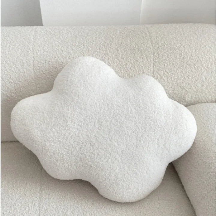 Nordic Bouclé Abstract Kissen – Minimalistisches Plüschkissen