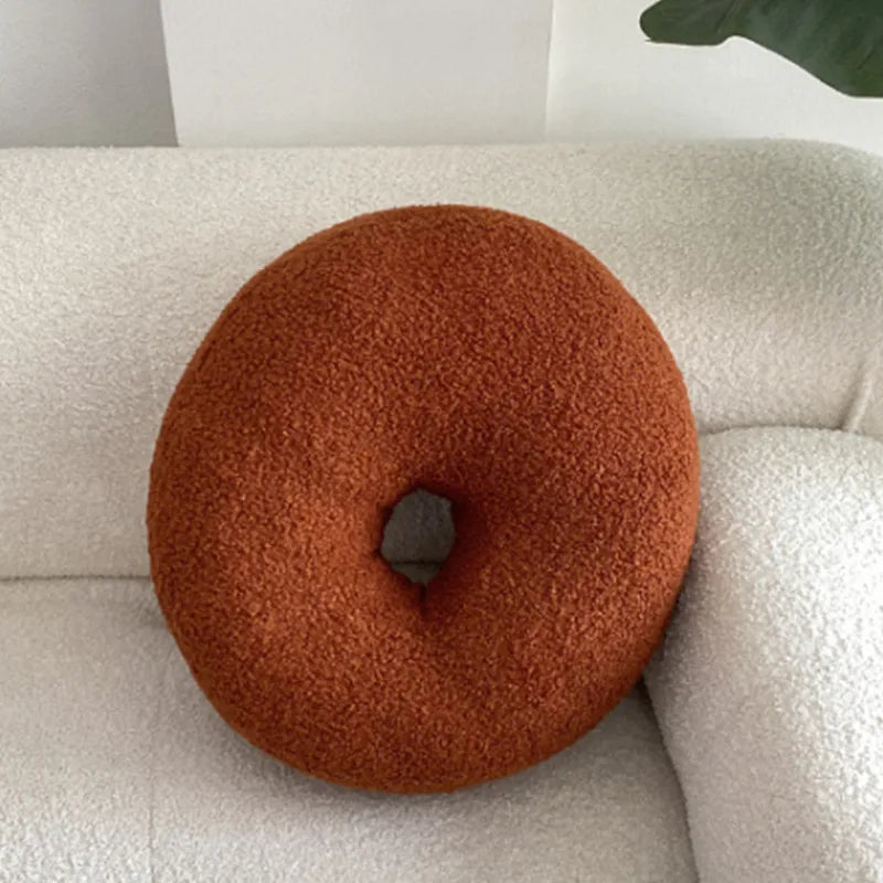 Nordic Bouclé Abstract Kissen – Minimalistisches Plüschkissen