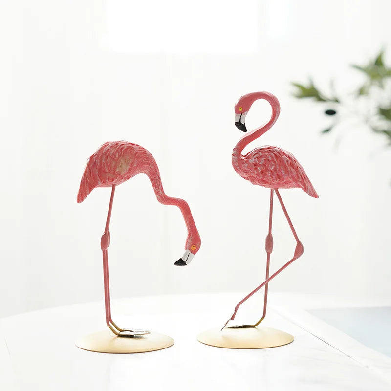 Nordic Flamingo Figurine Figur Statue Skulptur Wohnzimmer Büro Hochzeit Party Ornamente Wohnkultur Dekoration Zubehör