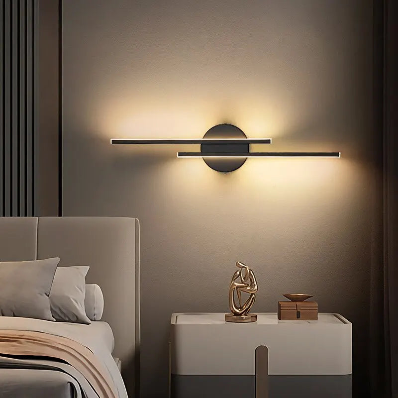 Moderne Dual-Line LED Wandleuchte – Dimmbares Oben & Unten Wandlicht für Schlafzimmer, Studium, Esszimmer und TV-Hintergrunddekoration