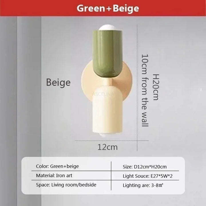 Nordic LED Wandleuchten – Modern Minimalistische Doppelkopf Wandleuchte für Wohnzimmer, Schlafzimmer, Studium und Innendekoration
