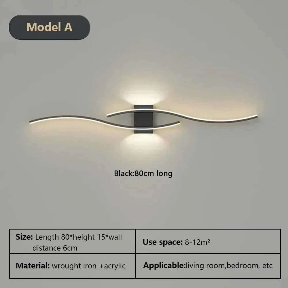 Moderne LED Wandleuchte – Dimmbare Auf- und Abwärts Wandleuchte für Schlafzimmer, Wohnzimmer und Innenräume