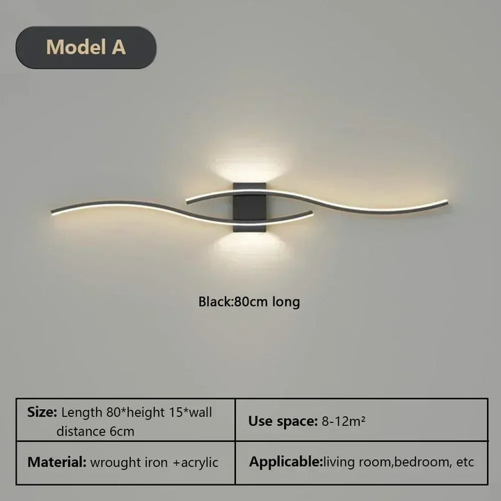 Moderne LED Wandleuchte – Dimmbare Auf- und Abwärts Wandleuchte für Schlafzimmer, Wohnzimmer und Innenräume