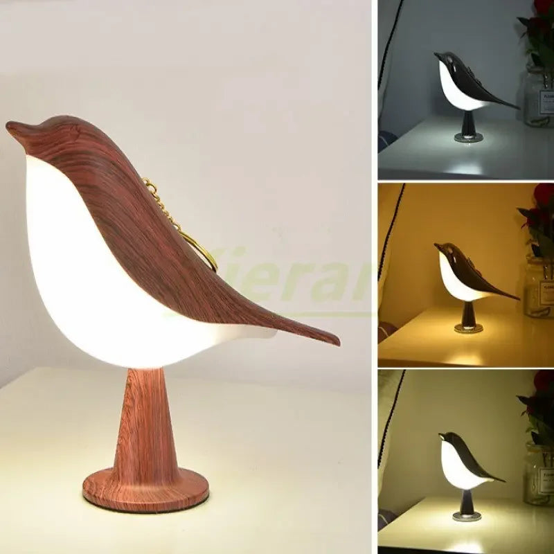 Moderne LED Vogel Schreibtischlampe – Touch Control, 6-10W LED Licht für Schlafzimmer, Studium und Wohnzimmer – Stilvolles Magpie Design für Wohnkultur