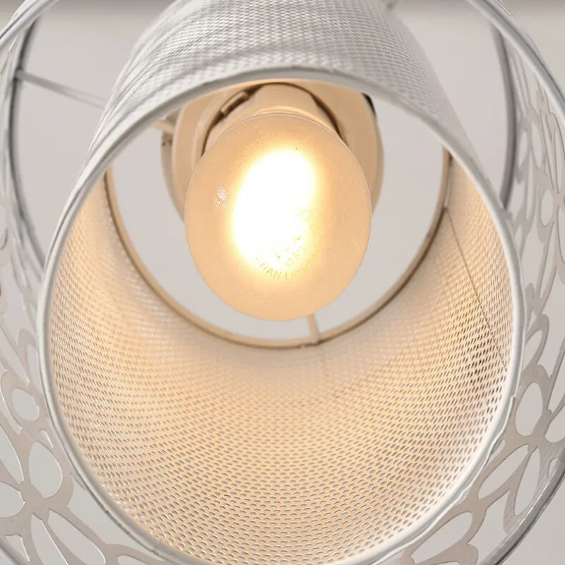 Moderner weißer Kristallpendelleuchter – Eingelassene Deckenleuchte mit LED-Glühbirnen für Schlafzimmer, Wohnzimmer, Küche und Treppen